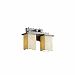POR-8672-15-SAWT-NCKL-GU24-DBAL - Justice Design - Montana - Two Light Bath Bar Sawtooth Shade Impression Brushed Nickel FinishSquare/Flat Rim - Limoges