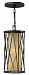 1152RB - Hinkley Lighting - Elm - One Light Outdoor Pendant Regency Bronze Finish with Distressed Amber Etched Glass - Medium Base Lamping - Elm