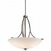 42561BPT - Kichler Lighting - Granby - Three Light Inverted Pendant Brushed Pewter Finish with White Etched Glass - Granby