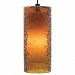 PF553PRSCCF - LBL Lighting - Rock Candy - One Light Cylindrical Line-Voltage Pendant SN: Satin Nickel Finish CF: Compact FluorescentDark Amber Glass - Rock Candy