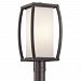 49342AZ - Kichler Lighting - Bowen - One Light Outdoor Post Mount Architectural Bronze Finish with Satin Etched Opal Glass - Bowen