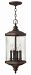 1752VZ - Hinkley Lighting - Barrington - Four Light Outdoor Hanger Victorian Bronze Finish with Clear Seedy Glass - Barrington