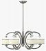 4856BN - Hinkley Lighting - Monaco - Six Light Chandelier Brushed Nickel Finish with Etched Opal Metal Trimmed Glass - Monaco