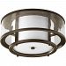 P3942-20 - Progress Lighting - Bay Court - Two Light Flush Mount Antique Bronze Finish with Clear/Etched Opal Glass - Bay Court