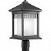 P6400-31 - Progress Lighting - Merit - One Light Post Lantern Black Finish with Etched Glass - Merit