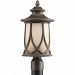 P6404-122 - Progress Lighting - Resort - One Light Post Lantern Aged Copper Finish with Gradual Umber Glass - Resort