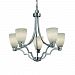 CLD-8500-65-NCKL-GU24 - Justice Design - Clouds - 28 Five Light Chandelier Brushed Nickel FinishTall Tapered Square - Clouds-Argyle