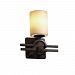 CNDL-8501-15-CREM-MBLK-GU24-DBAL - Justice Design - Argyle One Light Wall Sconce CREM: Cream Shade Matte Black FinishSquare/Flat Rim Shade - Candle Aria-Argyle
