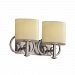 CNDL-8582-40-AMBR-ABRS-GU24 - Justice Design - Heritage Two Light Bath Bar AMBR: Amber Glass Shade Antique Brass FinishSquare Flared - Collection: Lighting categories: chandeliers