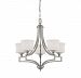 1P-7210-5-SN - Savoy House - Terrell Chandelier 5 Light Metal/Glass Satin Nickel Finish with White Etched Glass - Terrell