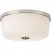 P3970-104 - Progress Lighting - Two Light Flush Mount Polished Nickel Finish with White Etched Glass - Fortune