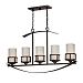 KY540IN - Quoizel Lighting - Kyle Chandelier 5 Light Steel Iron Gate Finish with White Onyx Glass - Kyle
