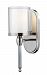 1908-1S - Z-Lite - Argenta - 1 Light Wall Sconce Chrome Finish with Matte Opal Glass Shade Inside and Clear Outside Glass Shade Glass Shade - Argenta
