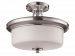2102SF - Z-Lite - Cannondale - Three Light Semi-Flush Mount Brushed Nickel Finish with Matte Opal Glass Shade - Cannondale
