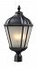 513PHM-BK - Z-Lite - Waverly - Outdoor Post Light Black Finish with White Seedy Glass Shade - Waverly