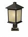 507PHB-ORB-PM - Z-Lite - Holbrook - 1 Light Outdoor Post Mount Light Olde Rubbed Bronze Finish with Tinted Seedy Glass Shade - Holbrook