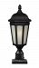 508PHB-BK-PM - Z-Lite - Newport - 1 Light Outdoor Post Mount Light Black Finish with White Seedy Glass Shade - Newport