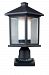 523PHM-PM - Z-Lite - Mesa - Outdoor Post Light Black Finish with Clear Beveled & Matte Opal Glass Shade - Mesa