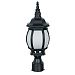 F4896-31 - Sunset Lighting - One Light Outdoor Post Light Black Finish with Frosted Seedy Beveled Glass -