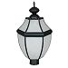 F4928-31 - Sunset Lighting - One Light Outdoor Wall Lantern Black Finish with Frosted Seedy Beveled Glass -