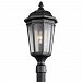 9532BKT - Kichler Lighting - Courtyard - One Light Post Textured Black Finish with Clear Seedy Glass - Courtyard