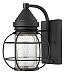 2250BK - Hinkley Lighting - New Castle - One Light Small Outdoor Wall Mount Black Finish with Clear Seedy Glass - New Castle