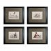 10054-S4 - Sterling Industries - 23.5 Dog Duos Wall Art - (Set of 4) Brown Finish -