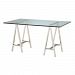 5001100 - Sterling Industries - 36 Architect'S Table Polished Nickel Finish with Clear Glass -