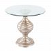 6041216 - Sterling Industries - Linea - 28 Side Table Silver Leaf Finish with Clear Glass - Linea