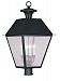 2173-04 - Livex Lighting - Mansfield - Four Light Post Black Finish with Seeded Glass - Mansfield