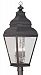 2608-07 - Livex Lighting - Exeter - Four Light Post Charcoal Finish with Clear Water Glass - Exeter