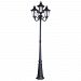 7869-04 - Livex Lighting - Oxford - Four Light Post Black Finish with Clear Water Glass - Oxford