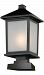 537PHB-SQPM-BK - Z-Lite - Holbrook - One Light Outdoor Post Black Finish with White Seedy Glass - Holbrook