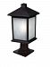 507PHB-533PM-BK - Z-Lite - Holbrook - One Light Outdoor Post Black Finish with White Seedy Glass - Holbrook