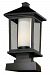 538PHM-SQPM-BK - Z-Lite - Mesa - One Light Outdoor Post Black Finish with Clear Beveled/Matte Opal Glass - Mesa