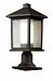 524PHB-533PM-ORB - Z-Lite - Mesa - One Light Outdoor Post Oil Rubbed Bronze Finish with Seedy/Matte Opal Glass - Mesa
