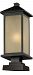 548PHM-SQPM-ORB - Z-Lite - Vienna - One Light Outdoor Post Oil Rubbed Bronze Finish with Tinted Seedy Glass - Vienna
