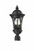 543PHM-BK - Z-Lite - Doma - Three Light Outdoor Post Black Finish with Water Glass - Doma