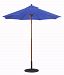 12173 - Galtech International - Cafe Bistro & Condos - 7.5' Octagon Umberalla 73: True Blue LW: Light WoodSunbrella Solid Colors - Quick Ship - Cafe Bistro Condos