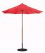 12156 - Galtech International - Cafe Bistro & Condos - 7.5' Octagon Umberalla 56: Jockey Red LW: Light WoodSunbrella Solid Colors - Quick Ship - Cafe Bistro Condos