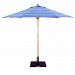 132LW82 - Galtech International - 9' Round Double Pulley Umbrella 82: Dolce Oasis LW: Light WoodSunbrella Patterns - Quick Ship -