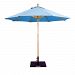 13274 - Galtech International - 9' Round Double Pulley Umbrella 74: Capri LW: Light WoodSunbrella Solid Colors - Quick Ship -