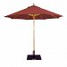 13288 - Galtech International - 9' Round Double Pulley Umbrella 88: Henna Dupione LW: Light WoodSunbrella Patterns - Quick Ship -