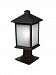 507PHM-533PM-BK - Z-Lite - Holbrook - One Light Outdoor Post Black Finish with White Seedy Glass - Holbrook