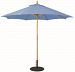 13174 - Galtech International - 9' Round Umbrella 74: Capri LW: Light WoodSunbrella Solid Colors - Quick Ship -