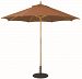 13143 - Galtech International - 9' Round Umbrella 43: Terra Cotta LW: Light WoodSunbrella Solid Colors - Quick Ship -