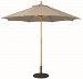 13172 - Galtech International - 9' Round Umbrella 72: Camel LW: Light WoodSunbrella Solid Colors - Quick Ship -