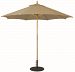 13180 - Galtech International - 9' Round Umbrella 80: Sesame Linen LW: Light WoodSunbrella Patterns - Quick Ship -
