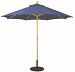 13158 - Galtech International - 9' Round Umbrella 28: Navy LW: Light WoodSunbrella Solid Colors - Quick Ship -