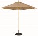 13184 - Galtech International - 9' Round Umbrella 84: Straw Linen LW: Light WoodSunbrella Patterns - Quick Ship -